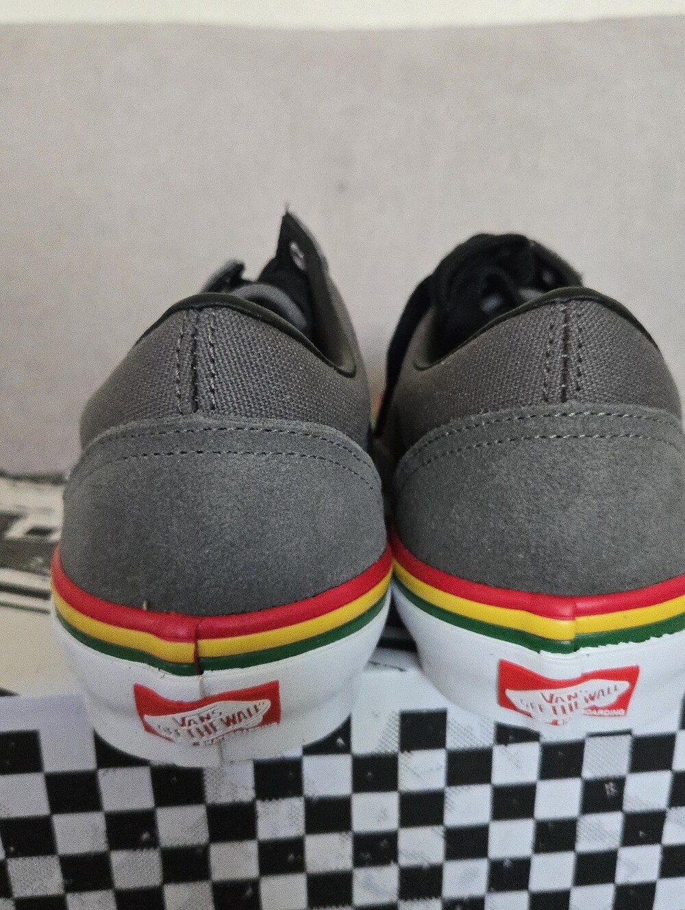 Vans Skate Old Skool Rasta Grey Women 9 Popcush Low 062026 - Picture 3 of 8